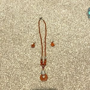 Brown stone necklace